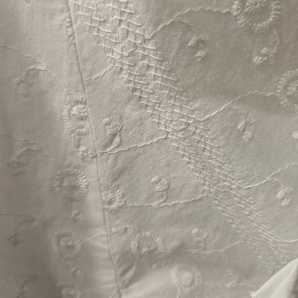 Chic White Ruffled Button Down Shirt - Picture 2 of 6